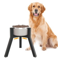 Dog Bowl Stand for Medium Large Dogs Adjustable Width Elevated Bowls 7-10.6"