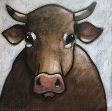 Tableau Portrait Vache Tourrier