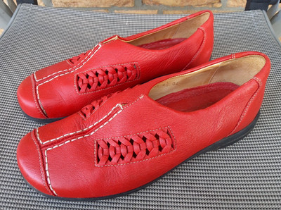Highlander Damen Halbschuhe Freizeitschuhe EUR 39- 39,5 ( Gr. 6,5) Leder Rot Top