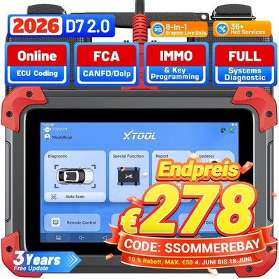  XTOOL D7 Alle System Auto Diagnose Werkzeug OBD2 Scanner ECU Codierung IMMO DE