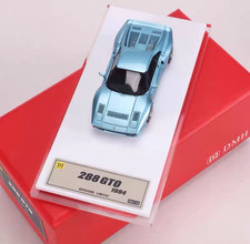 1:64 DMH Ice Blue 1984 288 GTO Racing Sports Model Diecast Resin Car