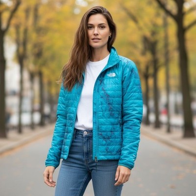 Damen The North Face leichter gesteppter Thermoball Mantel Jacke Medium 