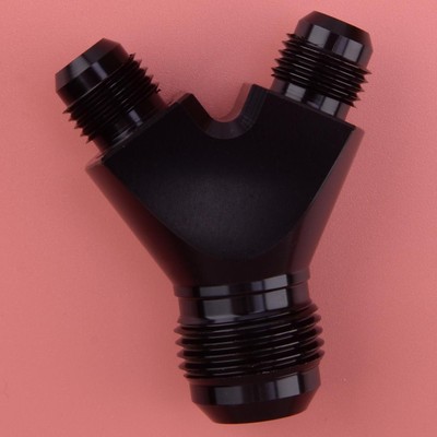 Car 3-Way Y-Block Fitting Coupler Adapter Male AN10 10-AN To 2 X AN6 6-AN New