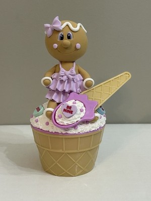 Handmade Faux Fake Food Gingerbread Ice Cream Bowl Dessert Display Hearts