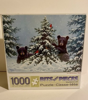 1000 Pc Puzzle 'O Christmas Tree'  Bears Snow Cardinals New/ Sealed SHIPS FREE