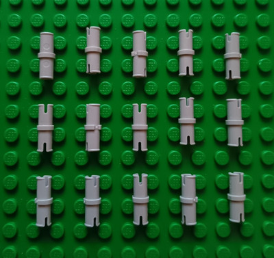 15x Lego Technic Pin - light bluish gray (hellgrau)  - 4211807 - 3673
