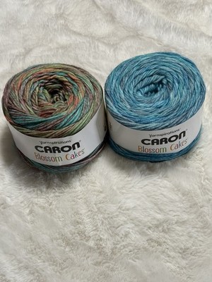 Yarnspirations Caron Blossom Cakes Caribbean Sea Radiant Rainbow Lot Of 2 