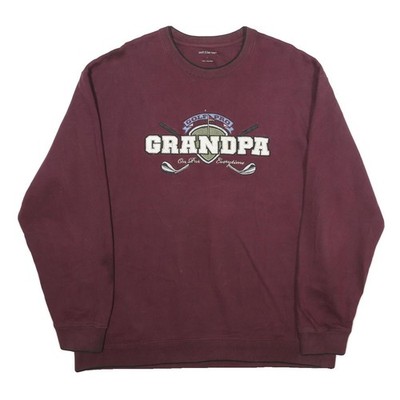 CROFT & BARROW Herren Bordeaux Sweatshirt Golf Crew Neck Baumwollmix L