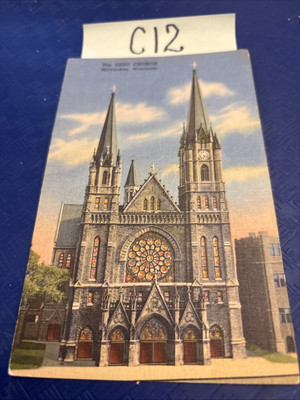 THE GESU Church  Milwaukee Wisconsin  Vintage postcard C12