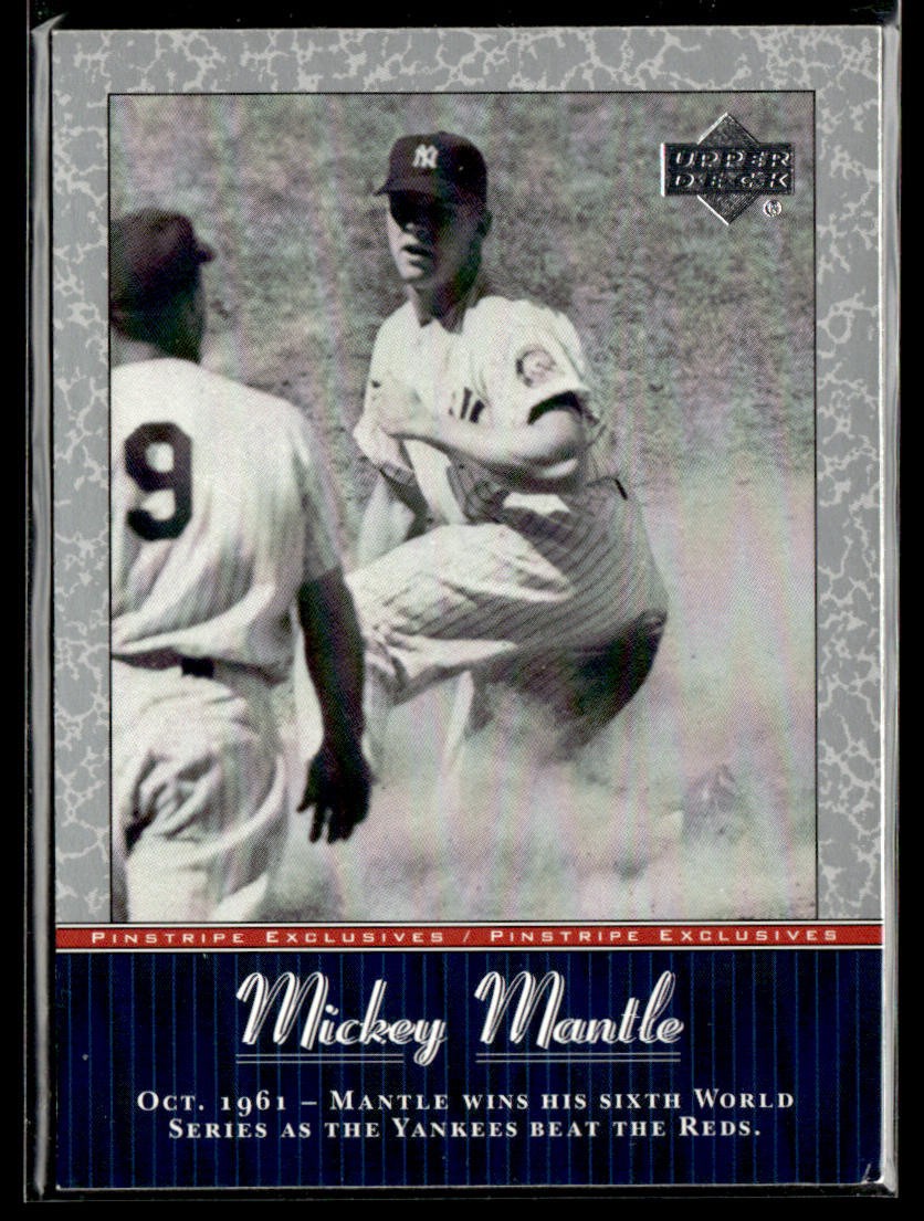 2001 Upper Deck #MM35 Mickey Mantle Pinstripe Exclusives Mickey Mantle