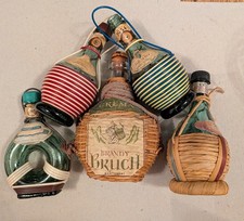 Collection Of Empty Miniature Alcohol Bottles  Incl Brandy And chianti