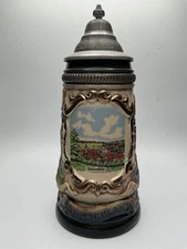 Zoller & Born Stein Hand-Painted-German Cities, Pewter Lid, Ltd Ed 1804/5000