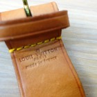 Louis Vuitton Poignet Leather Strap Tan Buckle Bracelet VINTAGE Vachetta France — photo 1