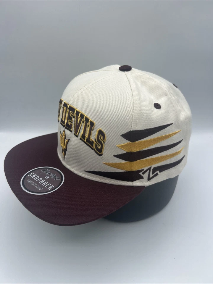 ASU Sun Devils Hat Zephyr Z Retro Diamond Cut Performance Snapback Cap H94 - Image 2 of 4