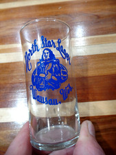 VINTAGE NORTH STAR LAGER BEER SHELL GLASS MATHIE RUDER BRG WAUSAU WISCONSIN WIS