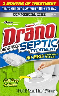 Drano Advanced Septic Tank Treatment, Prevents Septic Backup from Solid Waste...