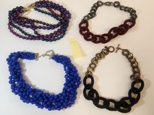 Lot of 4 necklaces, Talbots or similar, bib or choker, excellent condition #1