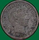 1911-S Barber Dime Choice Extremely Fine XF+/AU Coin Enivronmental Issues #35707