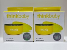Thinkbaby- Set Cereal bowl 2pck Yellow BPA FREE.