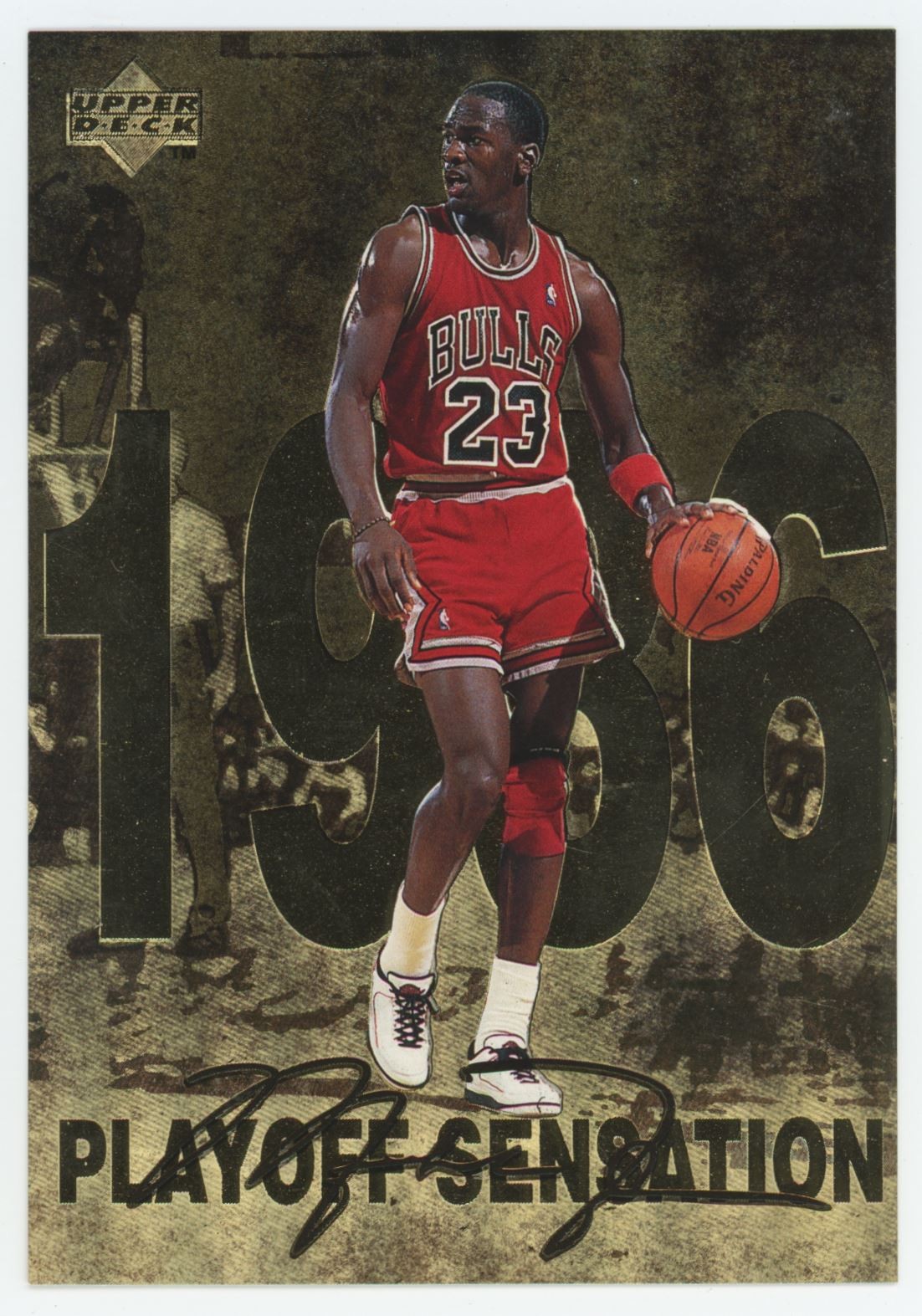Michael Jordan 1998-99 Upper Deck Gatorade Gold Foil #2 Chicago Bulls
