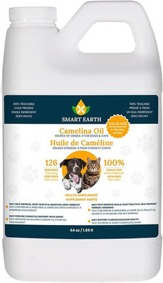 Camelina Oil for Dogs - Omega 3, 6, 9 Supplement for Healthy Skin, Shiny Coat &
