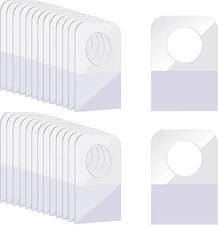 500 Pcs Hang Tags 1.3×0.9 Inch Hang Tabs round Hole Hanging Tabs Retail Self Adh