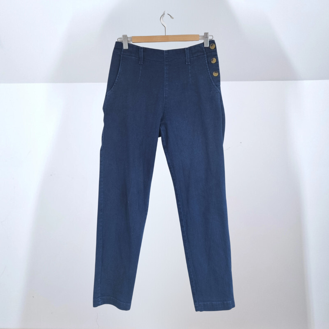 Seasalt Cornwall Waterdance Trousers Jeans Elasticated Waist Sailor