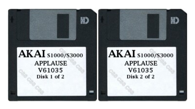 Akai S1000 / S3000 Set of Two Floppy Disks APPLAUSE V61035