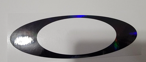 Oakleys "O" Black Chrome Oil Decal Sticker
