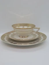 VTG Art Deco Gold Design Trio Cup Saucer Snack Plate Winterling Bavaria "Ursula"