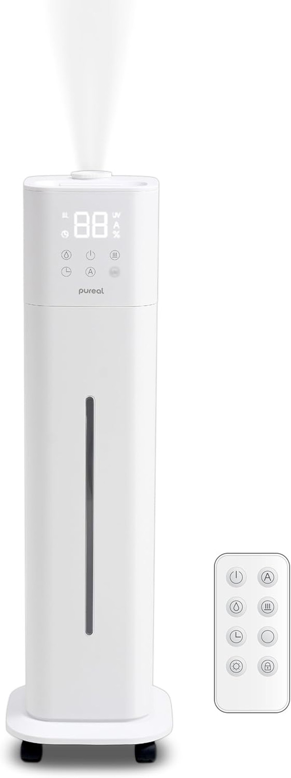 Tower Humidifier, 2.6Gal(10L) 3 Stage Warm&Cool Mist, Last 8