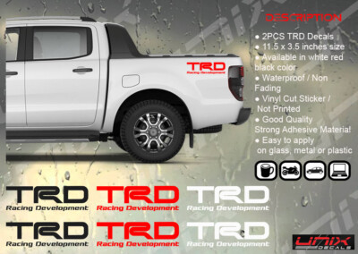 TRD Racing Development Decals 2PCS