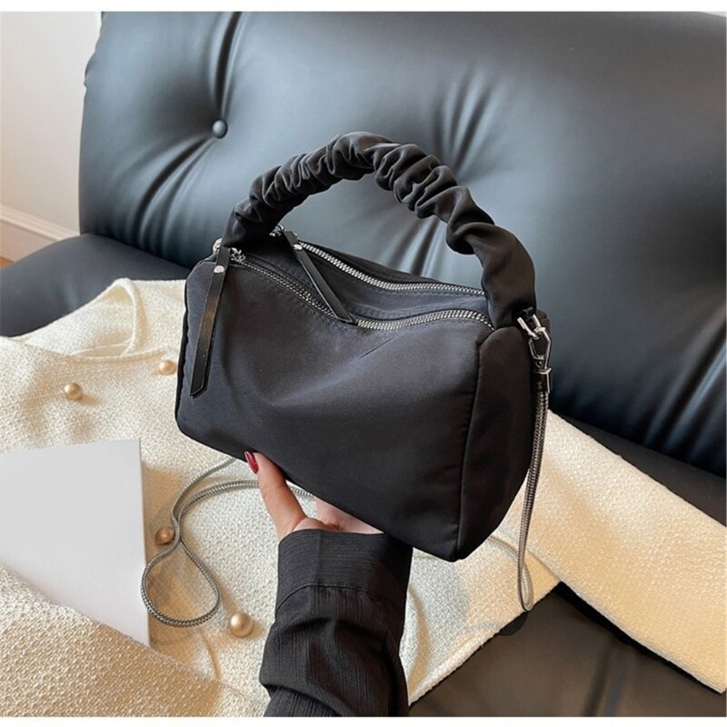 Women Chain Strap Shoulder Bag Solid Color Messengers Bag Casual