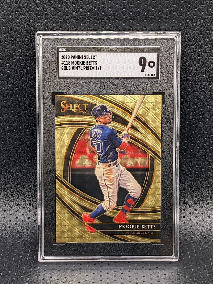 2020 Panini Select Mookie Betts Gold Vinyl 1/1 SGC 9 MINT