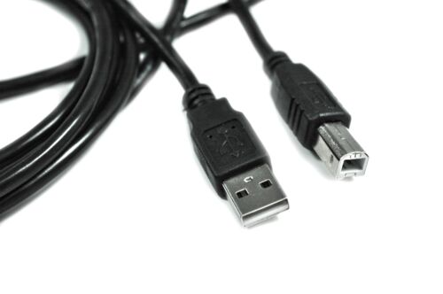 3m USB PC / Data Synch Black Cable Lead for Epson Artisan 837 Printer - Afbeelding 1 van 5
