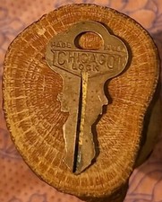 CHICAGO LOCK KEY Brass Vintage 1.5" Made In USA " 2420 "