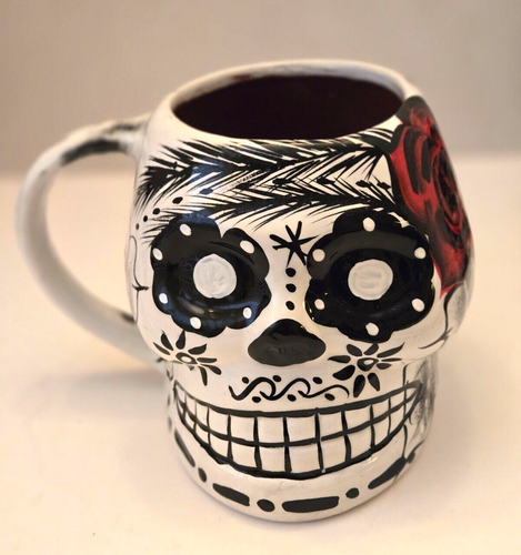 Set of 3 3D Sugar Skull Mugs Coffee Cup Halloween Day of the Dead - Picture 9 of 18