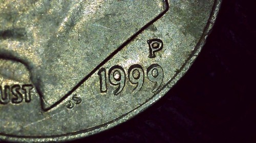 1999 P Dime error broadstruck - Picture 3 of 10