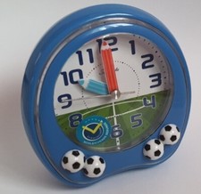 Atlanta 1719/5 Wecker Kinderwecker Fußball Wecker blau batteriebetrieben 