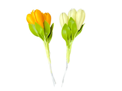 Pack of 2 Fake Champaka Clay Flower DIY Craft Supplies
