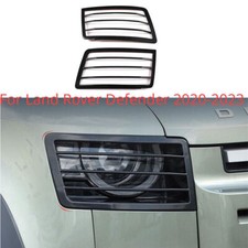 Guard Front Headlight Lamp Protect Black Steel For Land Rover Defender 2020-2023 Guard Front Headlight Lamp Protect Black Steel For Land Rover Defender 2020-2023
