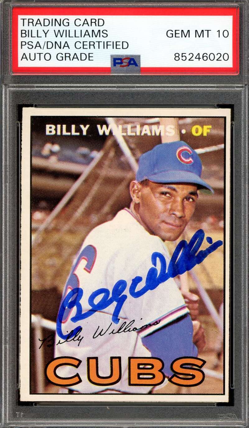 Billy Williams Gem Mint 10 PSA DNA Signed 1967 Topps Autograph