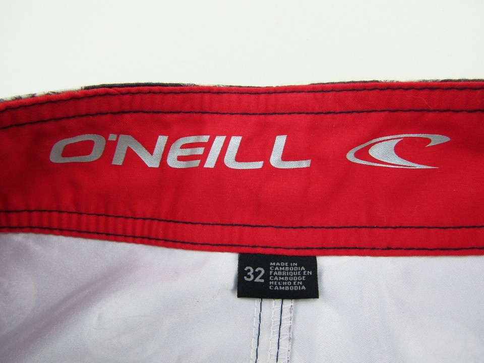 Oneill Full Length Board Shorts Swimming Trunks Mens 32 Beer Pong Tie
