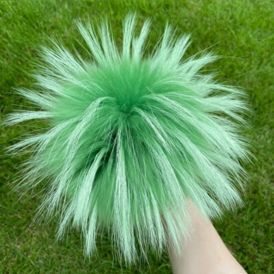 Large Size Real DIY Fox Fur Pom Poms Raccoon Fur Pom Pom Beanies Fashio Fur Ball