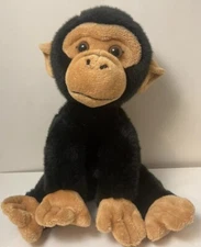 Adventure Planet Monkey Plush Toy Kids Brown 11" Stuffed Animal Tan And Black