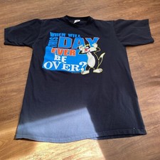 VTG Sylvester Warner Bros. Black Tee XL USA Made