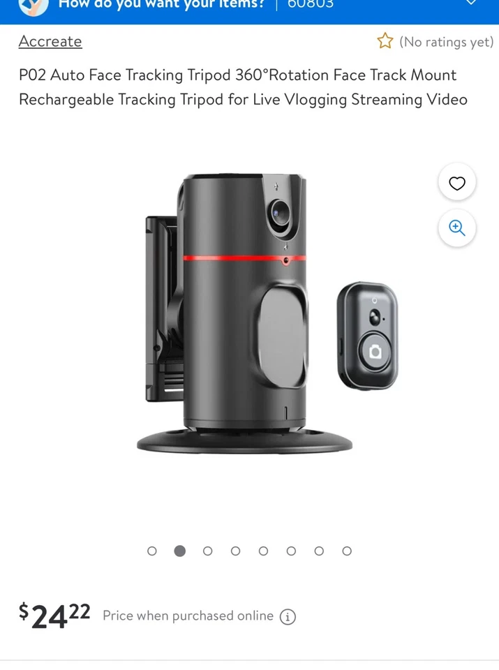 Auto Face Tracking Tripod, 360°Rotation Auto Tracking Phone Holder TikTok - Image 4 of 4