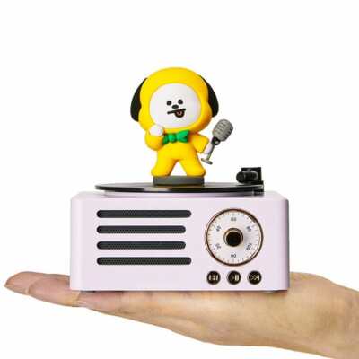 BTS Bt21 Official Authentic CHIMMY TURNTABLE BLUETOOTH SPEAKER