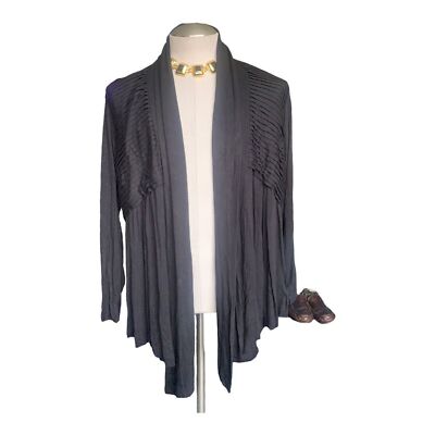 PREMISE STUDIO Women’s Plus Size Black Open Front Cardigan Size 1X