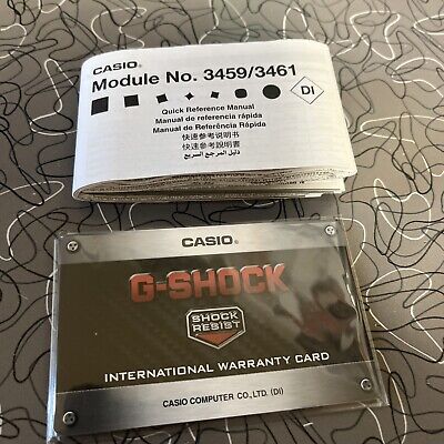 Casio G-Shock Module No. 3459/3461 Manual | eBay Casio G-Shock Module No. 3459/3461 Manual | eBay